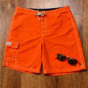 Polo by Ralph Lauren Bright Orange Board Shorts (Swim) Size Large